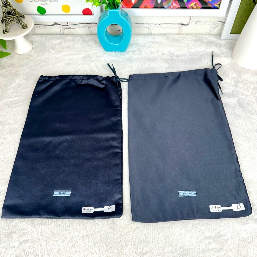 PRADA blue satin silky dust bags for shoes, small accessories or wallets GOOD